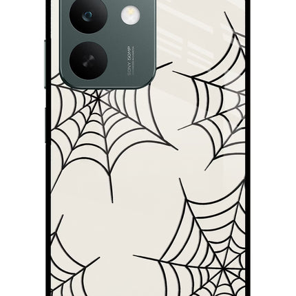 Spider Web Realme C85 5G Glass Case Back Cover by Casekaro