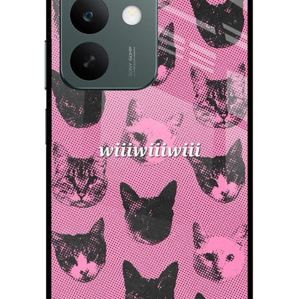 Pink Cats Realme C85 5G Glass Case Back Cover by Casekaro