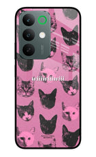 Pink Cats Realme C85 5G Glass Case Back Cover by Casekaro