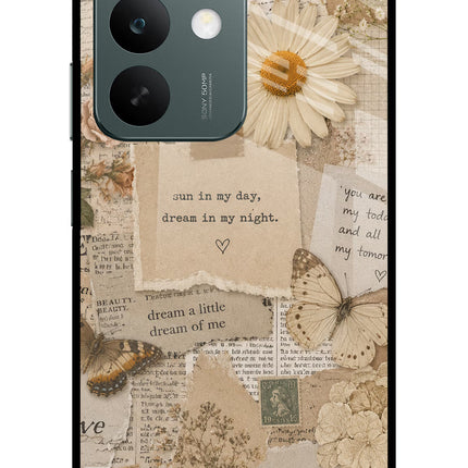 Vintage case Realme C85 5G Glass Case Back Cover by Casekaro