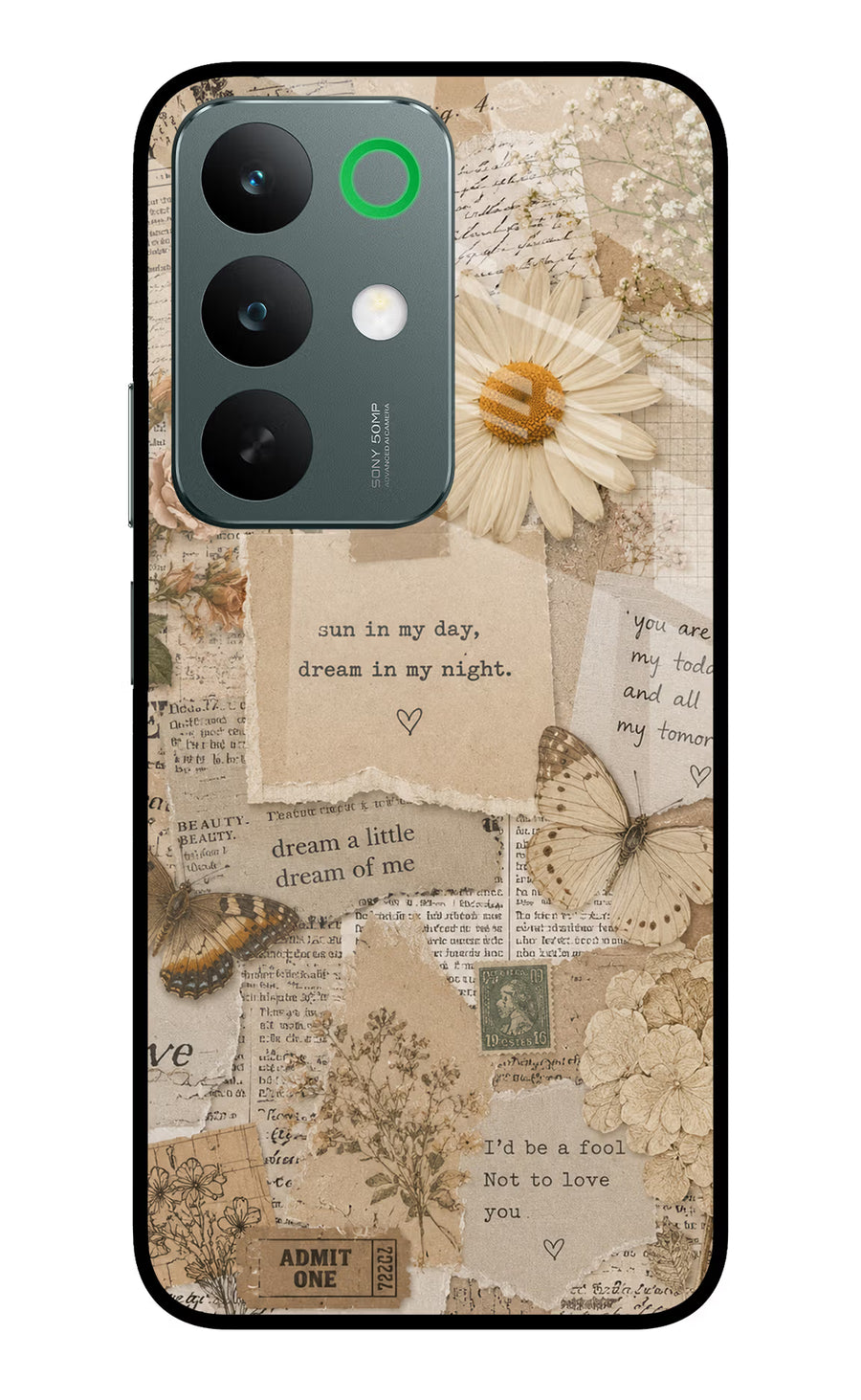 Vintage case Realme C85 5G Back Cover, Glass case