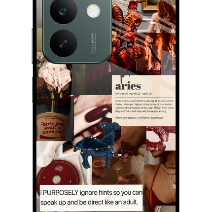 Zodiac Aries Realme C85 5G Glass Case