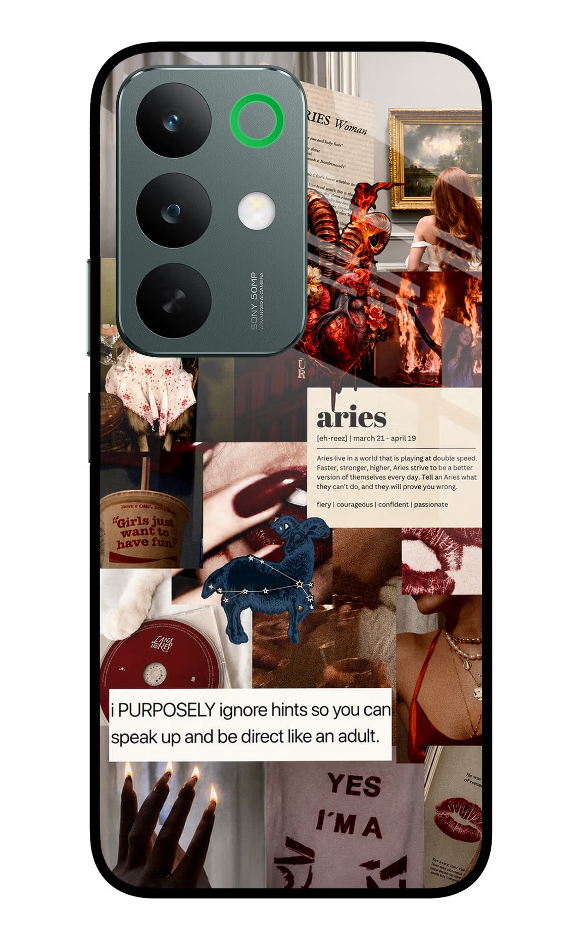 Zodiac Aries Realme C85 5G Glass Case