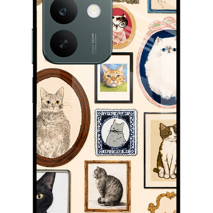 Mirror Cats Realme C85 5G Glass Case Back Cover by Casekaro