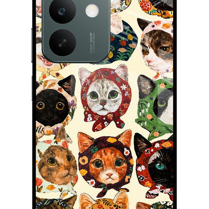 Cool Cat Realme C85 5G Glass Case Back Cover by Casekaro
