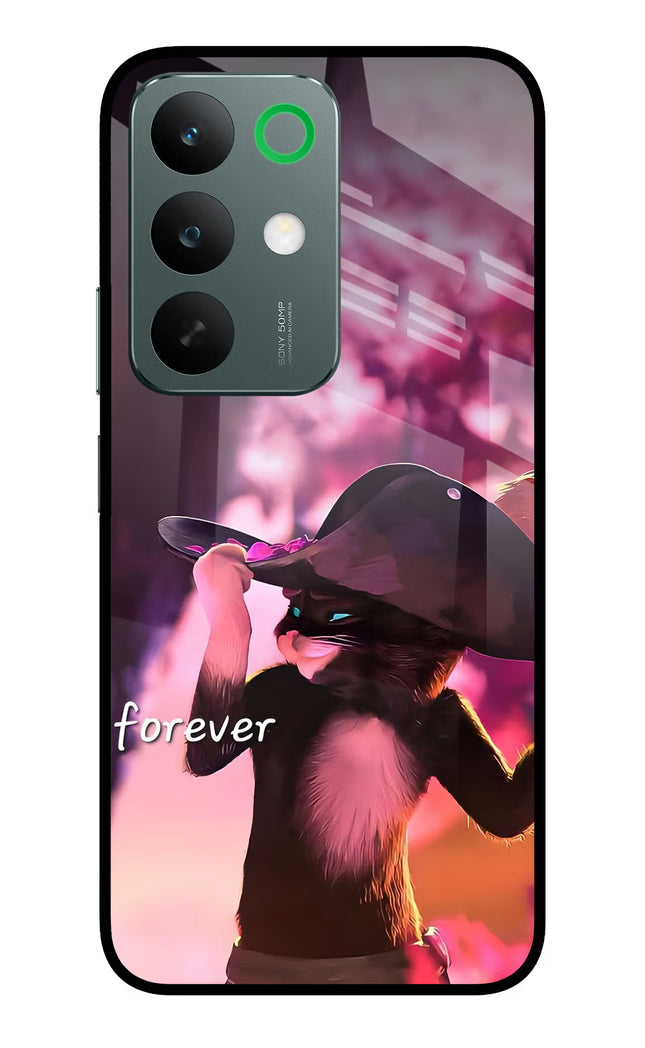 Forever Cat Realme C85 5G Glass Case Back Cover by Casekaro