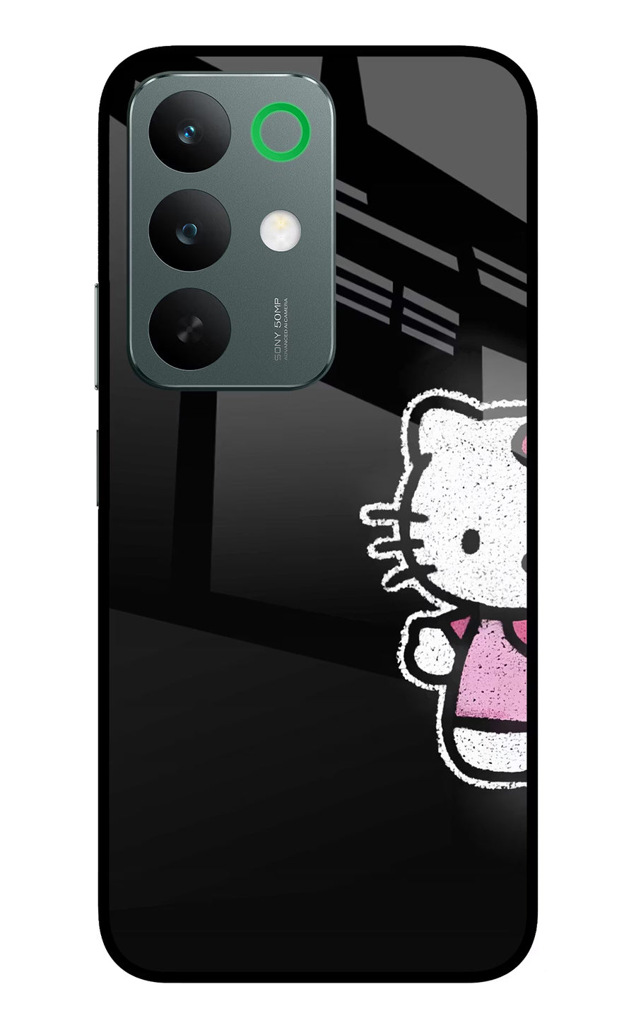 Kitty Charm Realme C85 5G Back Cover, Glass case