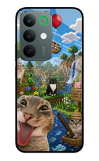 Minecraft Cat Chaos Realme C85 5G Glass Case Back Cover by Casekaro