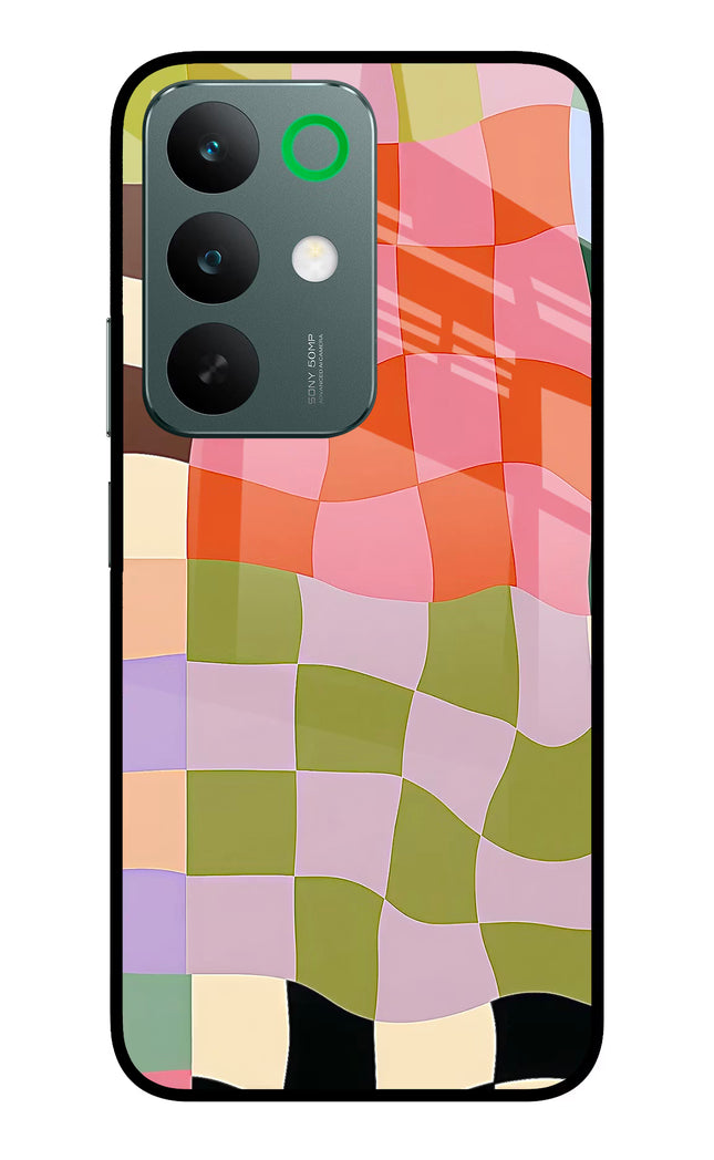 Wavy Grid Realme C85 5G Glass Case