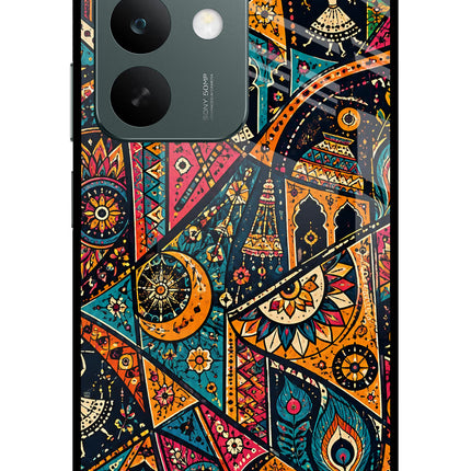 Folk Print Realme C85 5G Glass Case