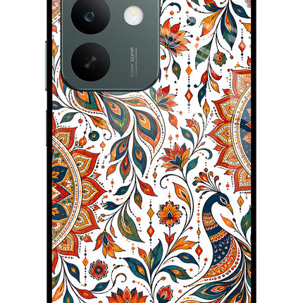 White Mayura Realme C85 5G Glass Case