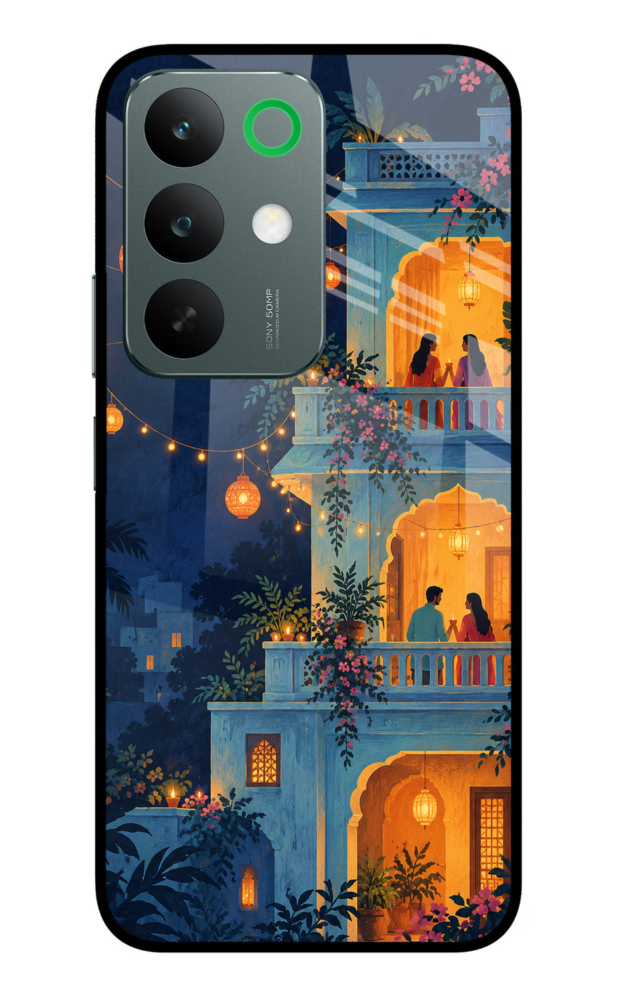 Balcony Glow Realme C85 5G Back Cover, Glass case