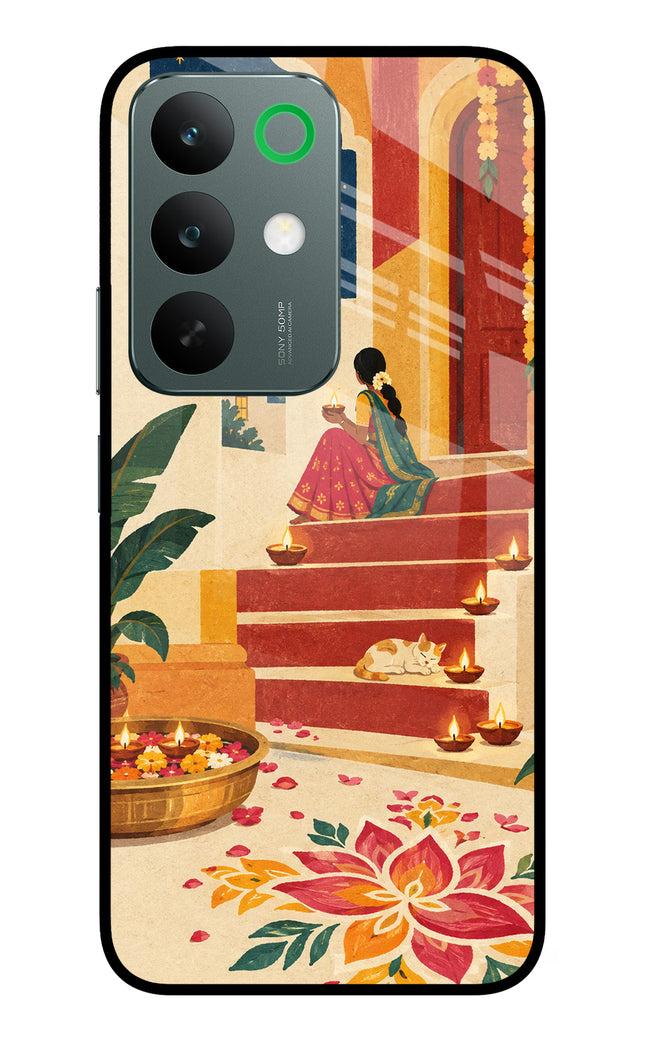 Diwali Rangoli Realme C85 5G Glass Case Back Cover by Casekaro