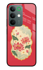 Pink Lotus Realme C85 5G Glass Case