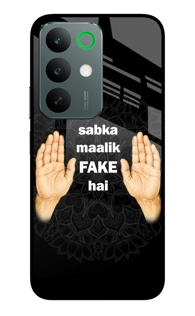 Sabka Malik Fake Realme C85 5G Glass Case Back Cover by Casekaro