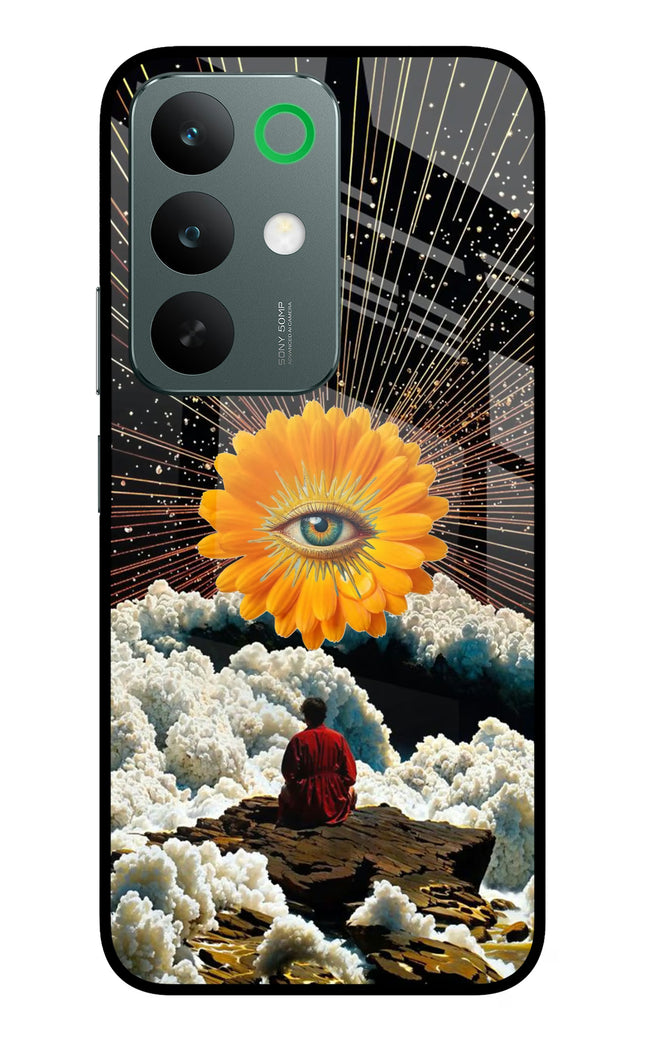 Cosmic Flower Realme C85 5G Glass Case Back Cover by Casekaro