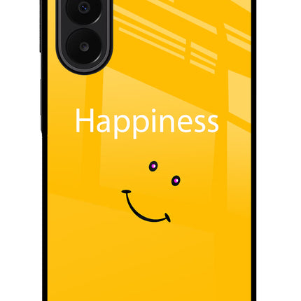 Happiness With Smiley Samsung A27 5G Glass Case Back Cover by Casekaro