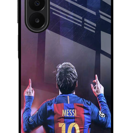 Messi Samsung A27 5G Glass Case Back Cover by Casekaro