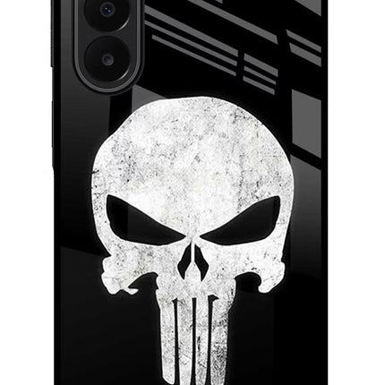 Punisher Skull Samsung A27 5G Glass Case Back Cover by Casekaro