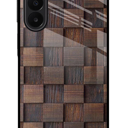Wooden Cube Design Samsung A27 5G Glass Case Back Cover by Casekaro