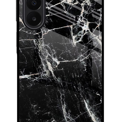 Black Marble Texture Samsung A27 5G Glass Case Back Cover by Casekaro