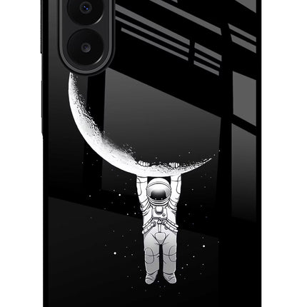 Moon Space Samsung A27 5G Glass Case Back Cover by Casekaro