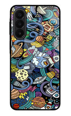 Space Abstract Samsung A27 5G Glass Case Back Cover by Casekaro