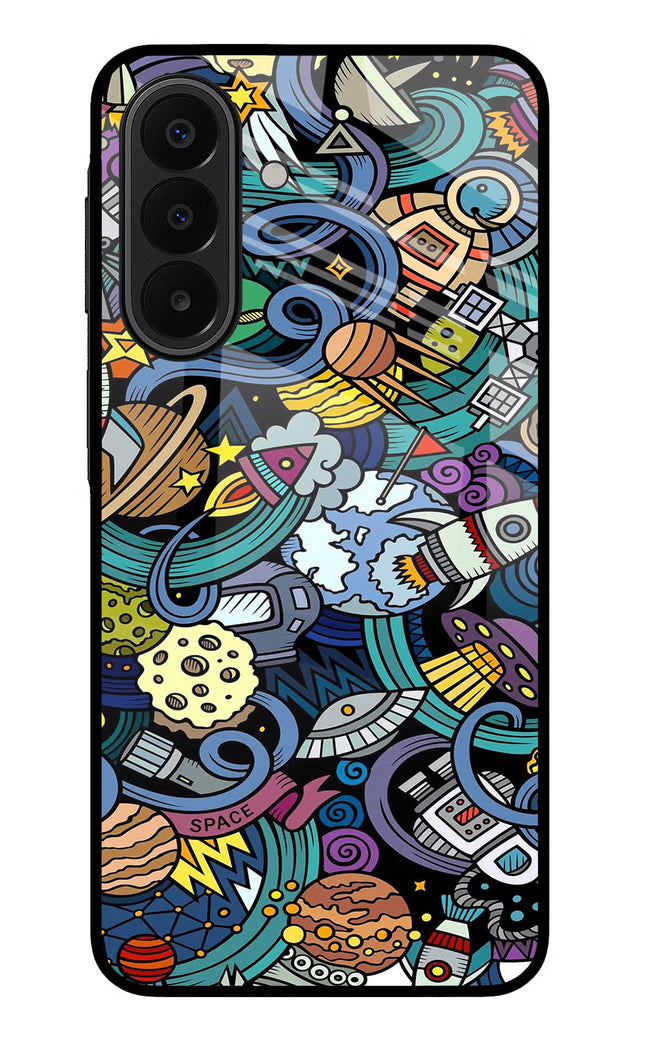 Space Abstract Samsung A27 5G Glass Case Back Cover by Casekaro