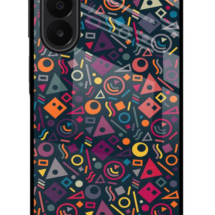 Geometric Abstract Samsung A27 5G Glass Case Back Cover by Casekaro
