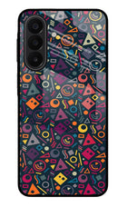 Geometric Abstract Samsung A27 5G Glass Case Back Cover by Casekaro