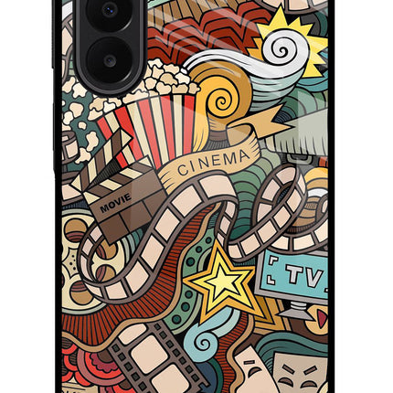 Cinema Abstract Samsung A27 5G Glass Case Back Cover by Casekaro