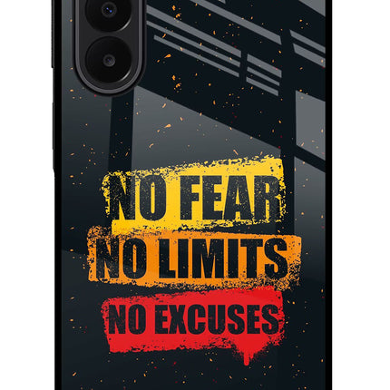 No Fear No Limits No Excuse Samsung A27 5G Glass Case Back Cover by Casekaro