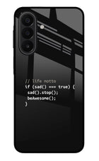 Life Motto Code Samsung A27 5G Glass Case Back Cover by Casekaro