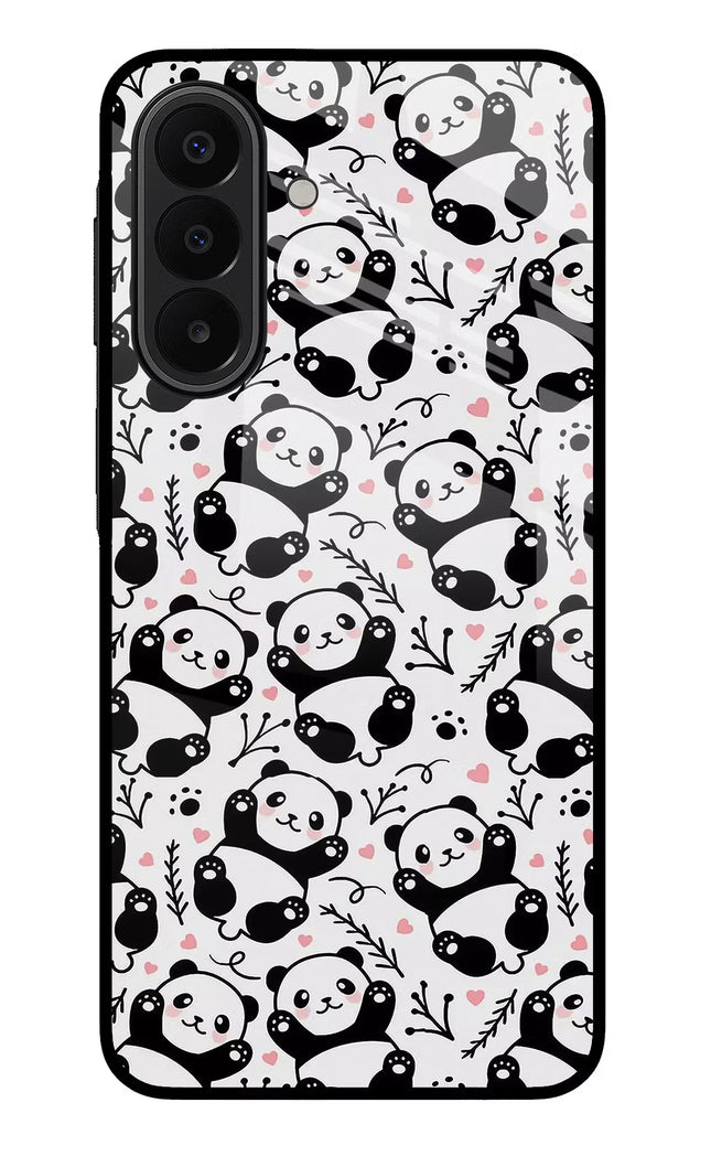 Cute Panda Samsung A27 5G Glass Case Back Cover by Casekaro