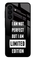I Am Not Perfect But I Am Limited Edition Samsung A27 5G Glass Case Back Cover by Casekaro