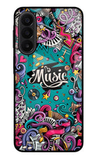 Music Graffiti Samsung A27 5G Glass Case Back Cover by Casekaro