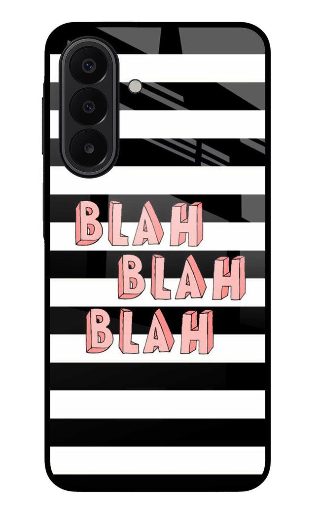 Blah Blah Blah Samsung A27 5G Glass Case Back Cover by Casekaro