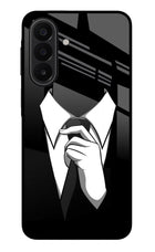 Black Tie Samsung A27 5G Glass Case Back Cover by Casekaro