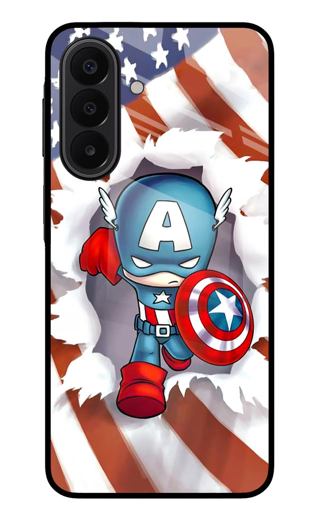 Captain America Samsung A27 5G Glass Case Back Cover by Casekaro