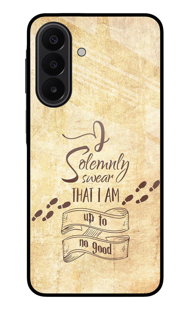 I Solemnly swear that i up to no good Samsung A27 5G Glass Case Back Cover by Casekaro