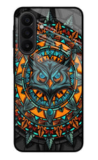 Angry Owl Art Samsung A27 5G Glass Case Back Cover by Casekaro
