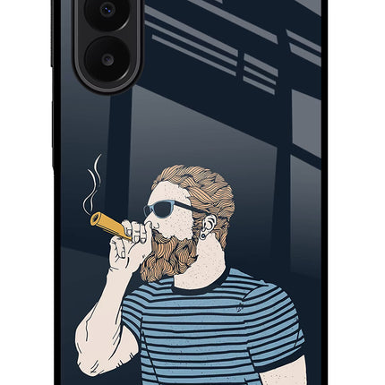 Smoking Samsung A27 5G Glass Case Back Cover by Casekaro