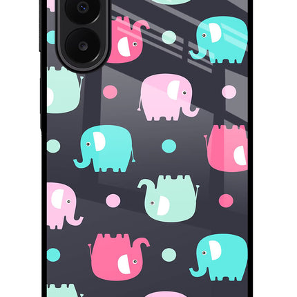 Elephants Samsung A27 5G Glass Case Back Cover by Casekaro