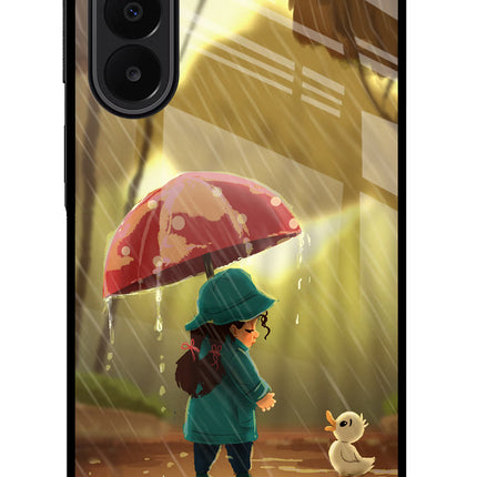 Rainy Day Samsung A27 5G Glass Case Back Cover by Casekaro