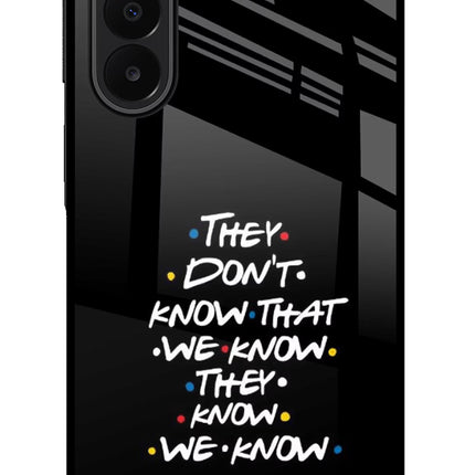FRIENDS Dialogue Samsung A27 5G Glass Case Back Cover by Casekaro