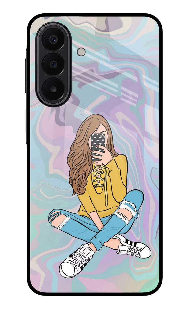 Selfie Girl Samsung A27 5G Glass Case Back Cover by Casekaro