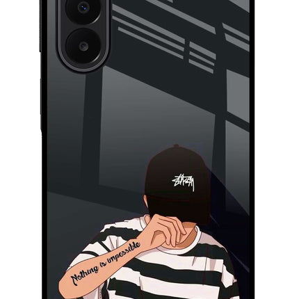 Aesthetic Boy Samsung A27 5G Glass Case Back Cover by Casekaro