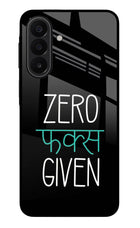 Zero Fucks Given Samsung A27 5G Glass Case Back Cover by Casekaro