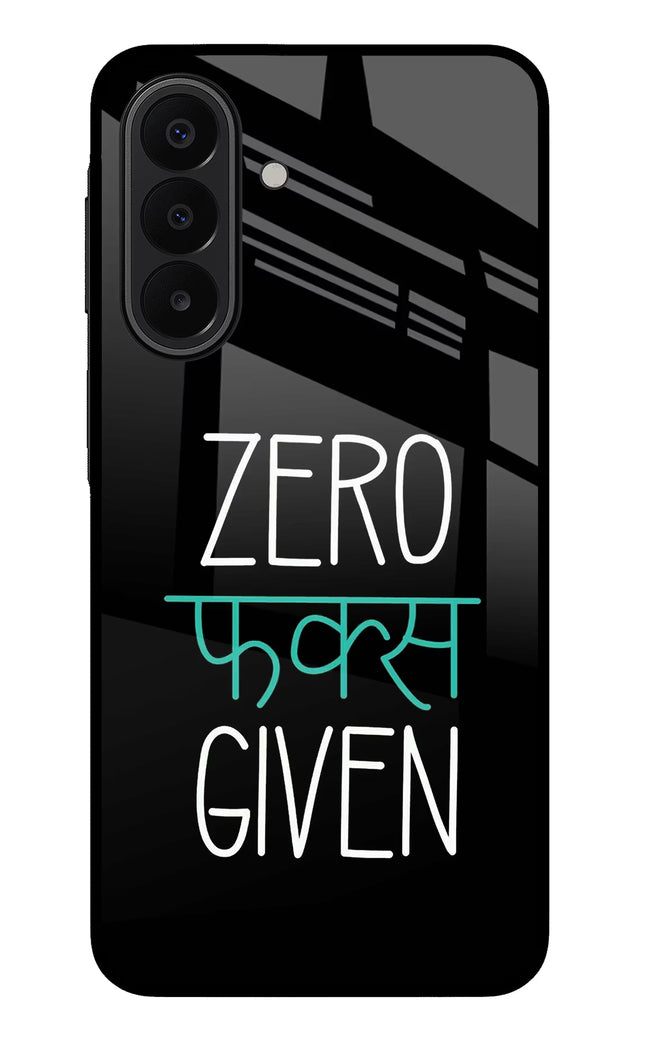 Zero Fucks Given Samsung A27 5G Glass Case Back Cover by Casekaro