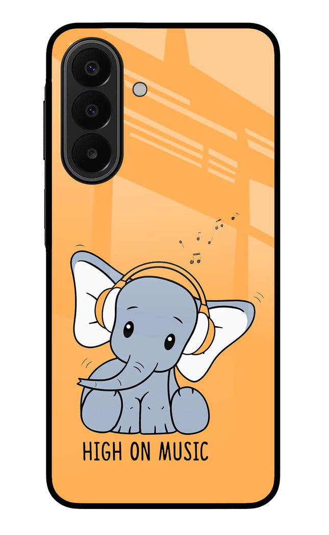 High On Music Samsung A27 5G Glass Case Back Cover by Casekaro